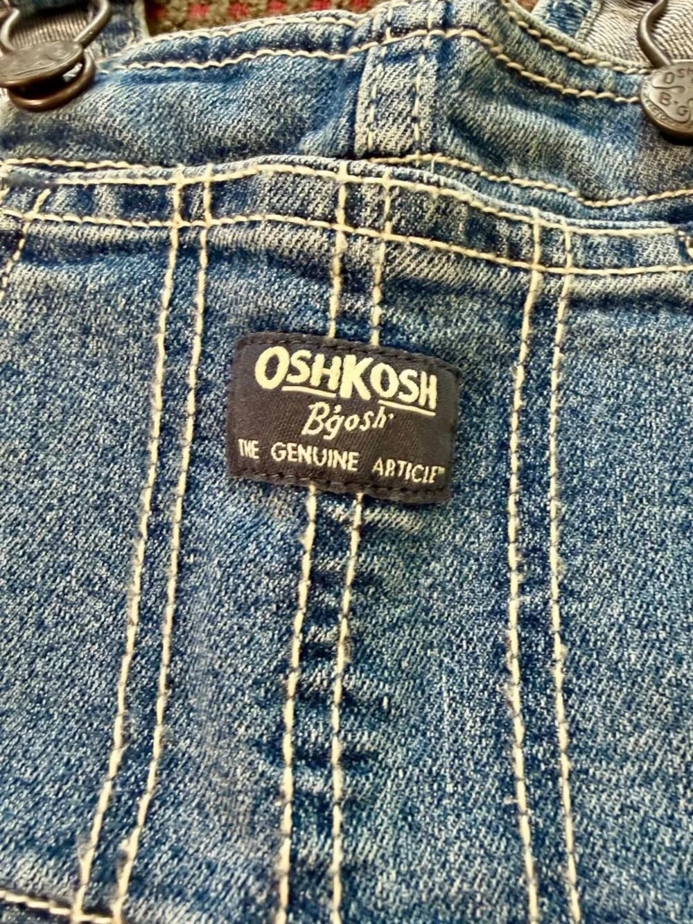 NWT OshKosh B'gosh 2T Denim Bib Overalls Medium Wash Adjustable Straps Unisex